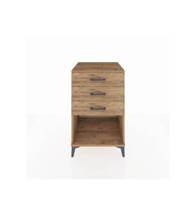 Kronos Komodin 3 Çekmeceli 60x59x96 Çam-Çam