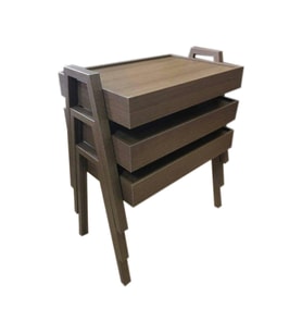 Ceviz Mdf Tepsi Zigon Sehpa