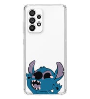 Samsung Galaxy A72 Uyumlu Stitch Desenli Şeffaf Telefon Kılıfı