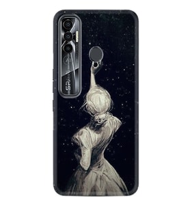 Tecno Spark 6 6 Go 8C 8 Pro 7 7 Spark 9 Pro Kılıf Desemli Silikon Star Woman 1332