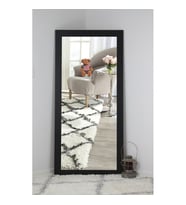 Dfn Wood Mdf Dikdörtgen Siyah Duvar Salon Boy Aynası