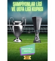 UEFA Avrupa Ligi & Konferans Ligi 3D Maket Seti (15 cm) + Şampiyonlar Ligi Logolu Anahtarlık Hediye