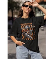 Tasarım Mikasa Ackerman Baskılı Unisex Oversize Attack On Titan Anime Dizi Karakter Tişört