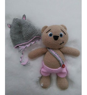 Tonton Ayıcık Amigurumi Organik Oyuncak