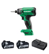 Hikoki WH18DA-5.0 18V/5.0Ah 140Nm Çift Akülü Şarjlı Darbeli Vidalama (Yeşil)