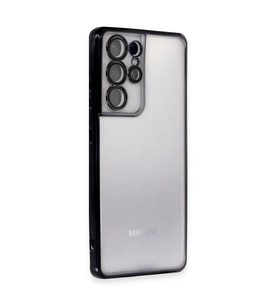 Samsung Galaxy S21 Ultra Kılıf Razer Lensli Silikon - Siyah