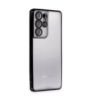 Samsung Galaxy S21 Ultra Kılıf Razer Lensli Silikon - Siyah