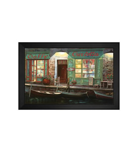 Manzara Temalı Kanvas Tablo 80 x 110 cm Siyah Çerçeve