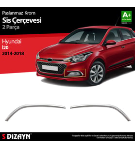 Hyundai i20 Krom Sis Farı Çerçevesi 2 Prç. 2014-2018