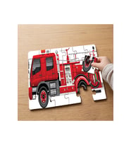 İtfaiye Aracı Tasarımlı 24 Parça Ahşap Çocuk Puzzle MPK0510