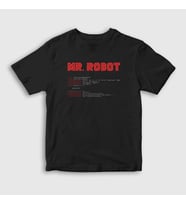 Presmono Unisex Çocuk Siyah Sudo Hacker Mr Robot T-Shirt 413302tt