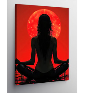 Kanvas Tablo Yoga Yapan Kadın