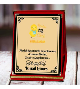 Bankacı Baskılı Plaket (3. Tasarım)  Kişiye Özel