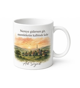Yurt Dışına Gidenlere Memleket Kupası Hediye Kupa Bardak Özel Tasarım