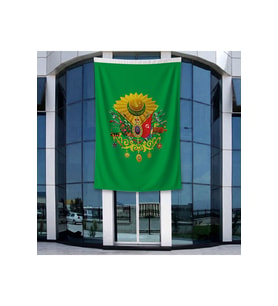 Yeşil Osmanlı İmparatorluğu Bayrağı 140gr Premium Raşel Kumaş 400x600cm