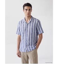 LCWAIKIKI Classic Lacivert Regular Fit Çizgili Erkek Gömlek