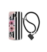 Samsung Galaxy J7 Pro Kılıf Desenli Silikon Ipli Boyun Askılı Flowers 4 1390