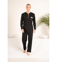 Gd Goldoremi 23403 Erkek Kışlık Yuvarlak Yaka Cepli Pamuklu Pijama Takımı
