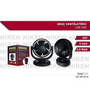 Araç Içi Vantilatör Küçük Tek Başlı 24v 4 Inç tüm modeller (Gri)
