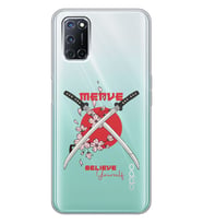Oppo Sakura Sword Tasarımlı Şeffaf Telefon Kılıfı