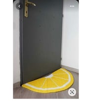 %100 El Örgüsü Balkon/ Kapı Önü Yarım Ay Paspas 90X45 cm (STD)