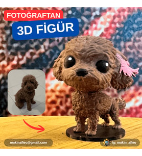 MakinaFleo Kişiye Özel Evcil Hayvan 3D Figürü (10 cm)