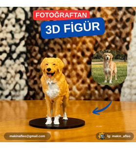 MakinaFleo Kişiye Özel Evcil Hayvan 3D Figürü (10 cm)