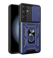 Coverzone Galaxy A55 ?le Uyumlu PhoenixShield Kamera Korumal? Kapak Tam Koruma Manyetik Vega Kapak Lacivert