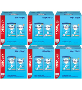 Nutrıcıa Aptamil Pronutra 800GR+250GR Toplam: 1050GR Devam Sütü No:4 (1 Yaş ve Üzeri) (6 Lı Set)