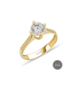 MYOROGOLD, 8 Ayar Altın Tektaş Yüzük