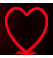 KIRMIZI KALPLİ LED IŞIK YILBAŞI IŞIKLARI DECOR HEART RED LED LİGHT PİLLİ LED IŞIK KIRMIZI NEON IŞIK