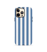 iPhone 12 Pro Max Vorian Çift Katmanlı Kılıf Blue Marina Stripe