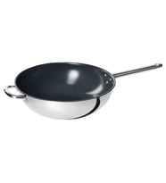 Wok Tava, Yapışmaz Kaplama-Paslanmaz Çelik, 32 cm