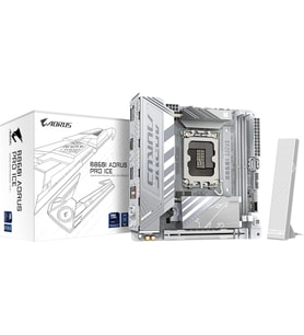 GIGABYTE  B860I-AOR-PRO-ICE 9200MHz OC DDR5 LGA1851 M.2 HDMI DP Mini-ITX Anakart