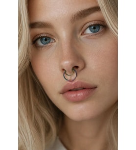 Gümüş Renk Sıkıştırmalı Burun Kulak Piercıng