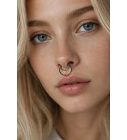 Gümüş Renk Sıkıştırmalı Burun Kulak Piercıng