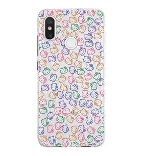 Xiaomi Mi 8 Uyumlu Kapak Hello Kitty Tasarımlı Şeffaf Silikon Kılıf