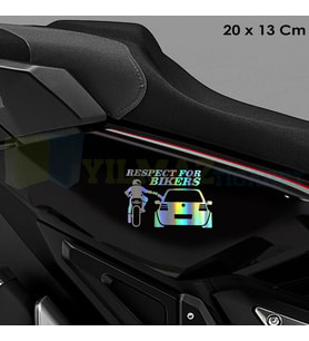 Motosiklet Saygı Hologram Araba Motosiklet Oto Sticker Etiket Yapıştırma Çıkartma Renkli 20 x 13 Cm