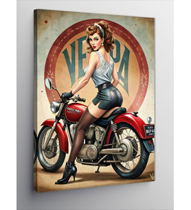 Kanvas Tablo Harley Ve Kadın