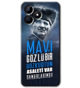 Realme C53 Kılıf HD Desen Baskılı Kılıf - Bozkurt Atatürk