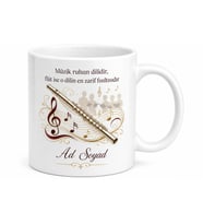 Müzik Öğretmeni Flüt Notaları Koro Melodi Sesi Baskılı Porselen Kupa Hediye Bardak