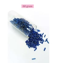 Uzun Boru Kesme Boncuk Çap 2mm Uzunluk 10 mm - 60 Gram - Lacivert - BNC272