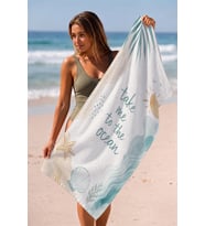 Valerine Life Plaj Havlusu 70x140cm Havuz Spa Sauna Spor Pamuklu Emici Take Me to the Ocean