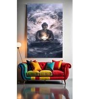 BUDA V1 Ev Duvar Salon Güzellik Salonu Ofis Dükkan Dekarasyon Kanvas Tablo (Çok Renkli)