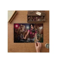 Kadın Dj - Müzik - Eğlence Tasarımı 240 parça Ahşap Puzzle Ahşap Kutuda MP00754