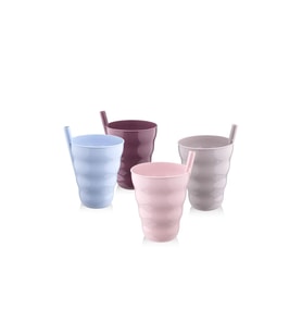 Poşetli Pipetli 3'lü Bardak Ur 3181
