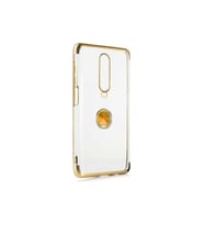 Xiaomi Redmi K30 / Xiaomi Poco X2 Kılıf Kenarları Renkli Yüzüklü Manyetik Silikon (Gold)
