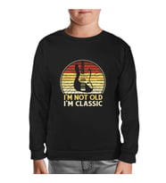 Not Old but Classic Guitar Siyah Çocuk Sweatshirt