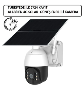 4G Sim Kartlı Solar Güneş Enerjili Kamera 7/24 Kayıt Yüksek Pil Kapasitesi Ve Çift Panel Metal Kasa