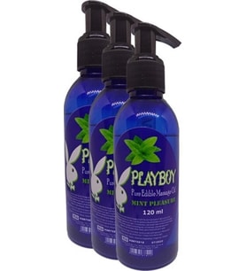 Playboy Pure Edible Aromalı Masaj Yağı 120 ml x 3